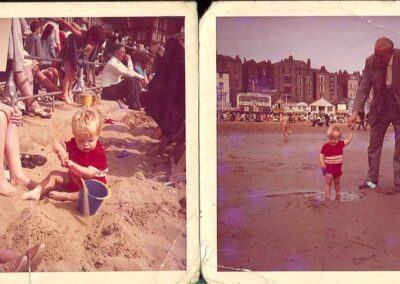 Two 1960s photographs of Scarborough beach
